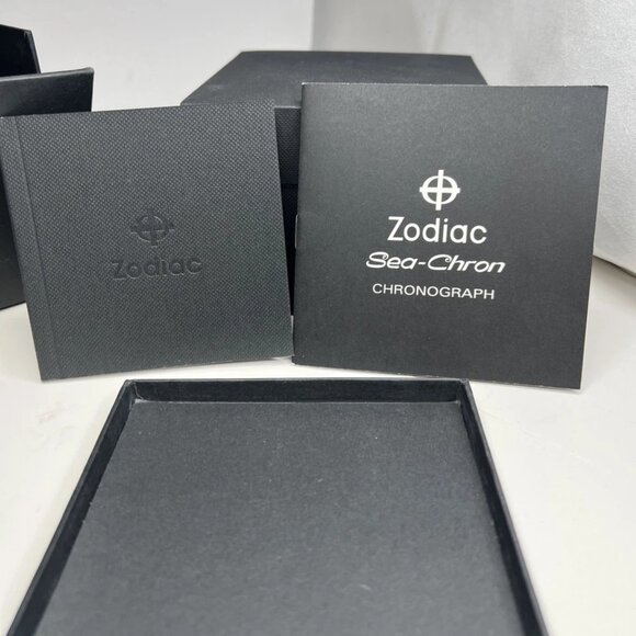 Zodiac ZO3604 Sea-Chron Steel 42mm Automatic Chronograph Men's Watch w/ Box - Picture 12 of 14
